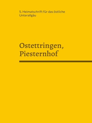 cover image of Ostettringen, Piesternhof